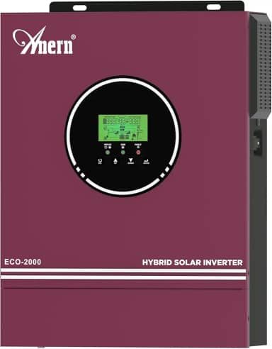 Inversor Híbrido Solar Fora da Rede de 2000W 12V CC a 220-230V CA, Inversor de Onda Senoidal Pura com Controlador de Carga Solar MPPT de 80A, Funciona com Chumbo-ácido de 12V e Bateria de Lítio