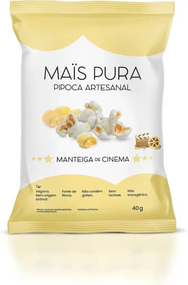 Pipoca Artesanal Maïs Pura Manteiga de Cinema 40g