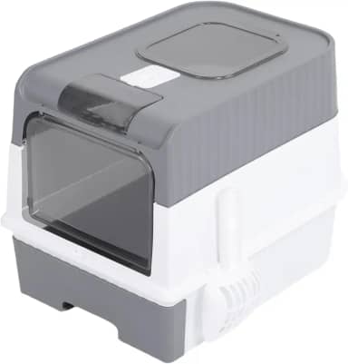 Generic Grande Caixa de Areia para Gatos Fechada, Fácil de Limpar, Com Design de Gaveta para Uso Doméstico, Lâmpada Ultravioleta Integrada e Absorção de Odores