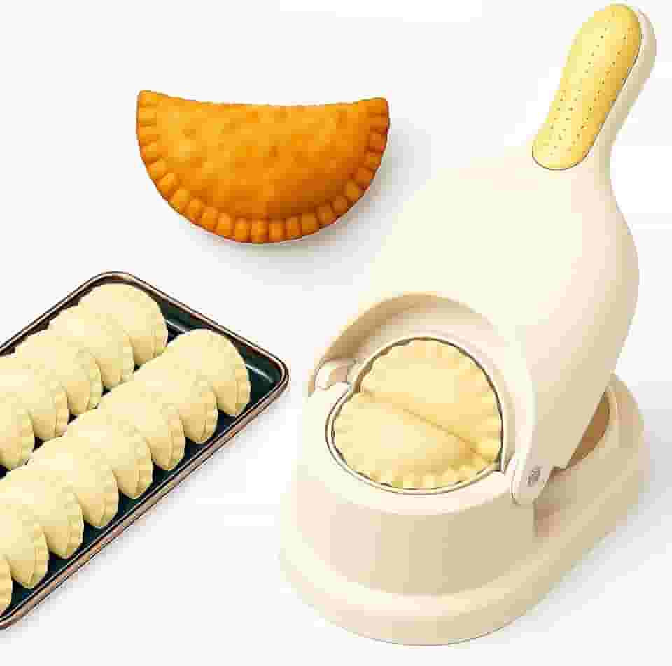 Máquina Modeladora 2 em 1 para Modelar e Fechar Pásteis e Alimentos - Pastel Doce Salgado - Aparelho Molde e Prensa Premium