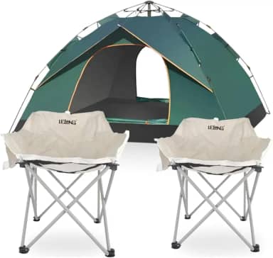 Kit Barraca Impermeável 4 Pessoas + 2 Cadeira Dobrável