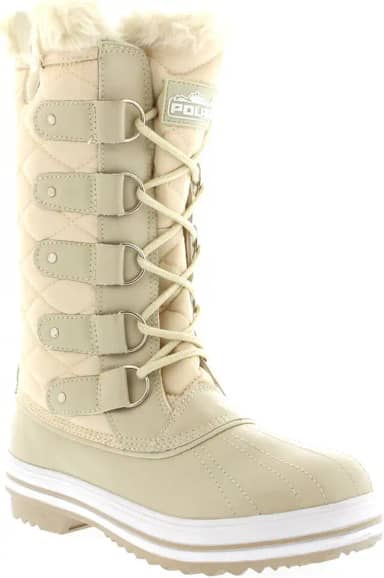 Bota de neve feminina de nylon para inverno