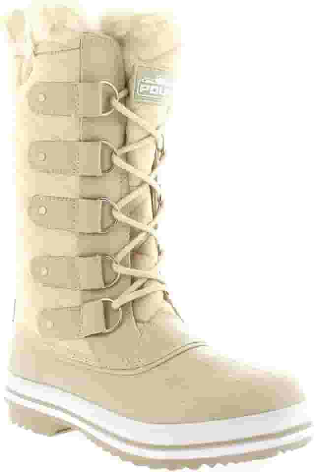 Bota de neve feminina de nylon para inverno