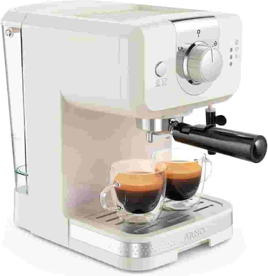 Cafeteira Elétrica Arno OPIO Soleil Steam & Pump Marfim SCSP 1,2L, com Bico Vaporizador e 15 BAR de Pressão, 110V