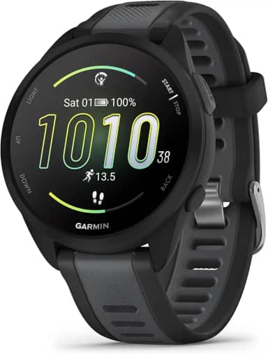Garmin Relógio Forerunner 165 Preto 43mm com Monitor Cardíaco de Pulso e GPS
