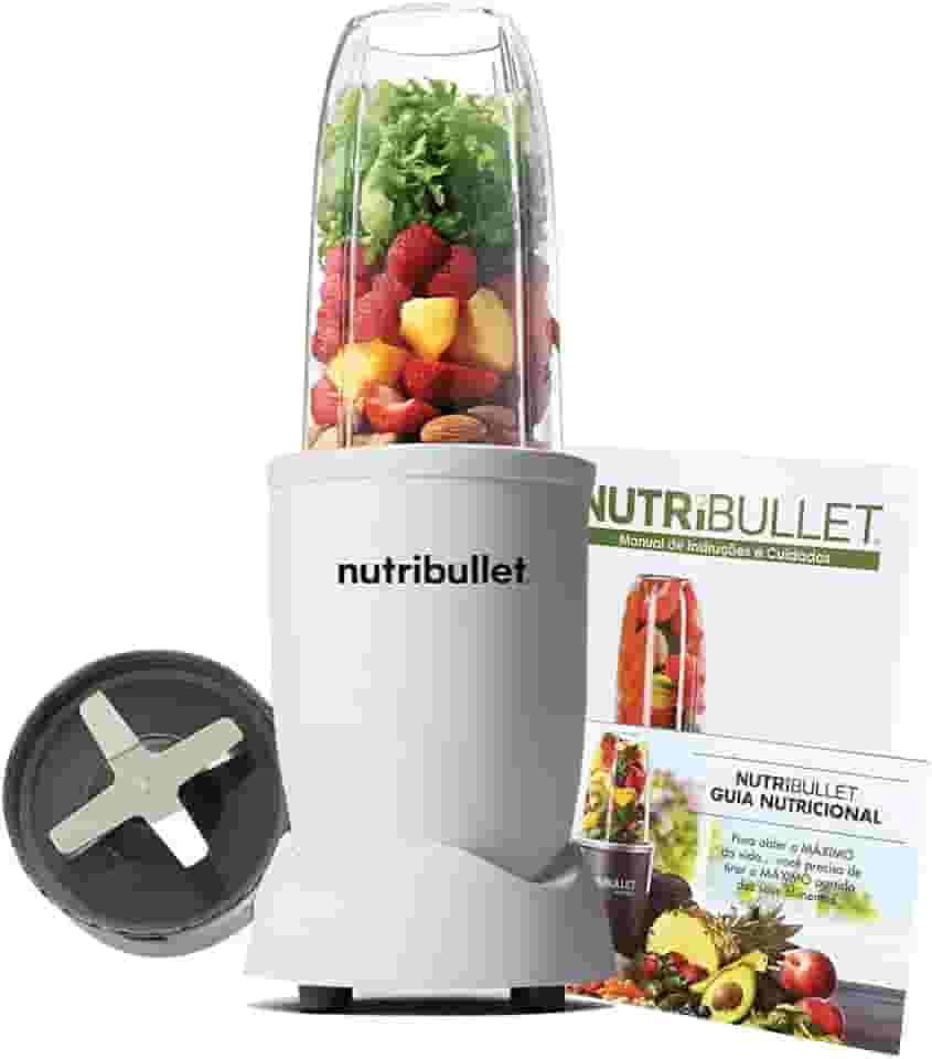 Liquidificador Individual e Extrator de Nutrientes Nutribullet 600W Branco - 5 Itens - 220v.