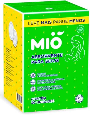 Absorvente Protetor para Seios Mió 30 Unidades Leve mais Por Menos