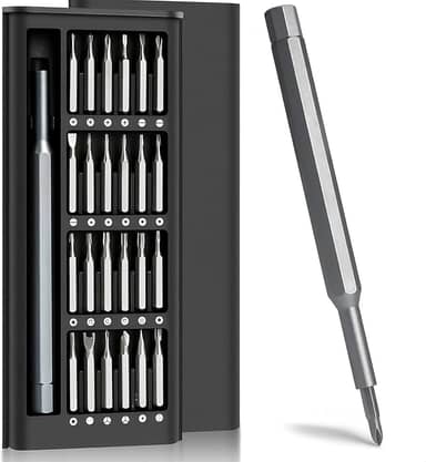 Kit Conjunto de Chave de Fenda 24 em 1 com Estojo Magnético Precisão Ideal para Reparos em Celulares, Notebooks, Relógios e Eletrônicos em Geral Premium