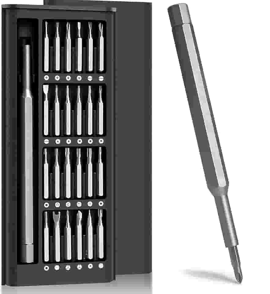 Kit Conjunto de Chave de Fenda 24 em 1 com Estojo Magnético Precisão Ideal para Reparos em Celulares, Notebooks, Relógios e Eletrônicos em Geral Premium