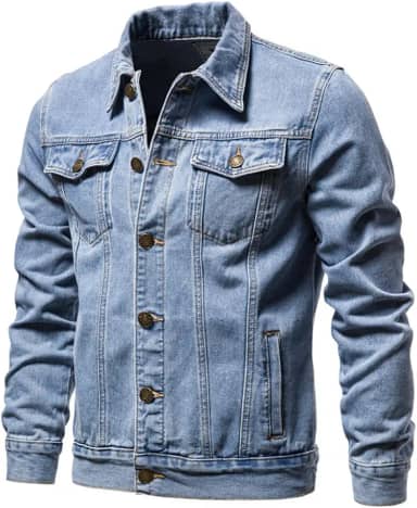 Jaquetas jeans masculinas fashion masculina corte caubói sem forro jaqueta jeans