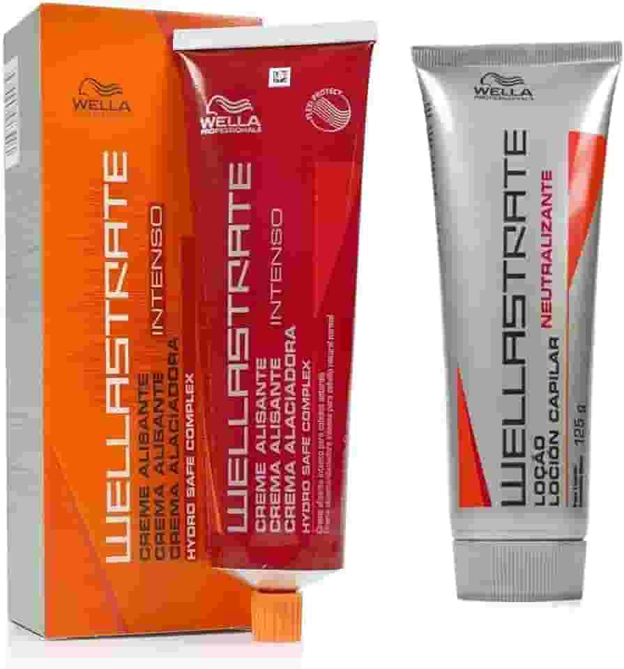 Kit Creme Alisante de Cabelo Intenso + Loção Neutralizante Wellastrate