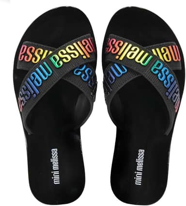 Mini Melissa M-Lover Slide Infantil Preto Verde 35968