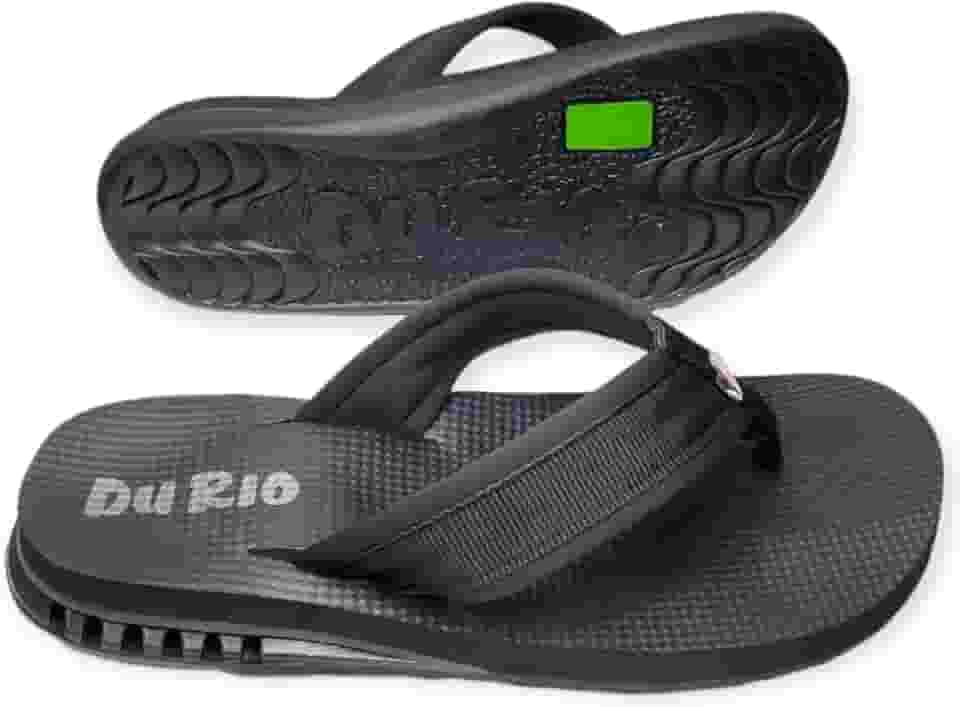 Chinelo DuRio Ultra Premium Neo Black Indicado Para Esporão e Fascite Plantar