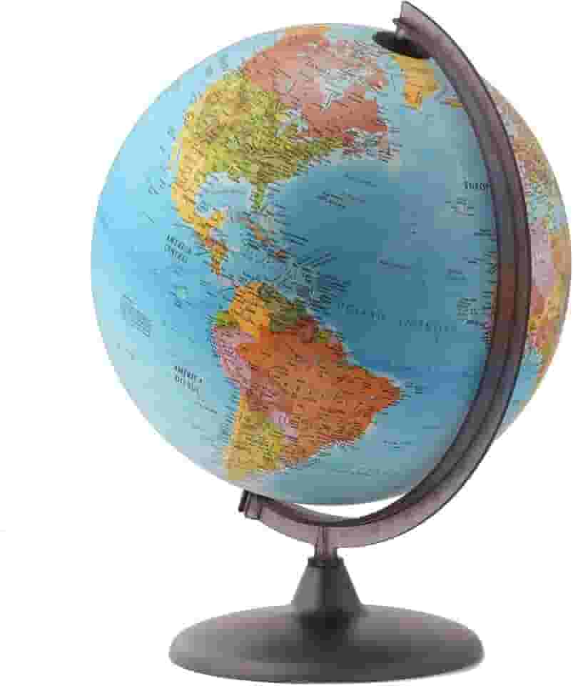 Globo Terrestre Corallo Mapa Politico - 30 cm - azul - Tecnodidattica - Fabricado na Itália e importado