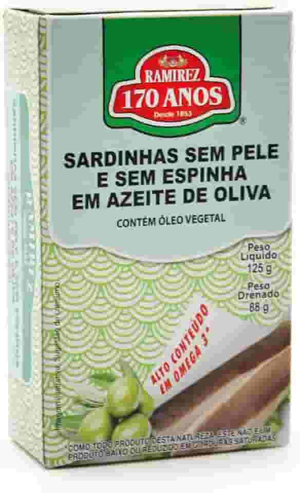 Sardinhas Sem Pele e Sem Espinha em Azeite de Oliva Ramirez 125g