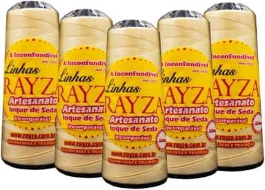 Linhas para crochê Rayza Artesanato Grossa - Cor 003 - Creme