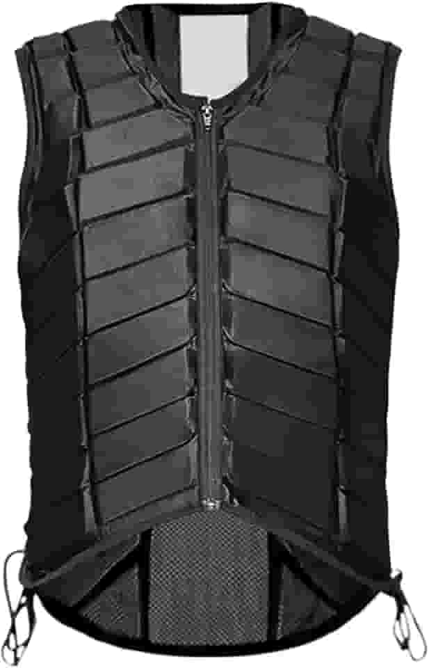 Colete de equitação leve - resistente a impactos, equipamento de segurança equestre de poliéster, 6 tamanhos, design de zíper fácil