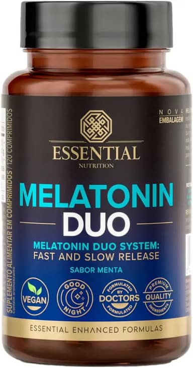 Melatonina Duo 120Caps sabor Menta - Essential Nutrition