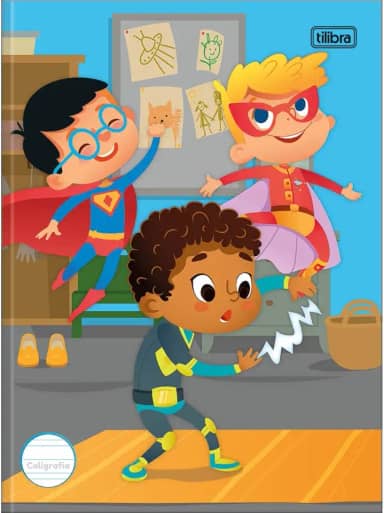 Caderno Brochura Capa Dura Caligrafia Sapeca Masculino 40 Folhas Tilibra Tilibra