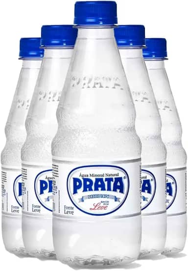 Kit 12 Água Mineral Prata Sem Gás Garrafa 370ml Pack