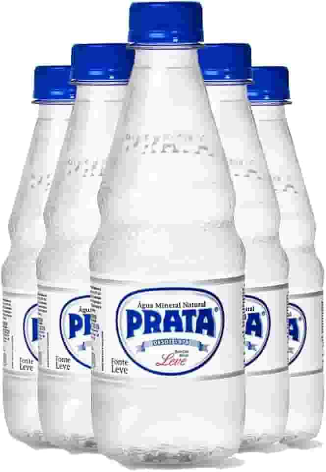 Kit 12 Água Mineral Prata Sem Gás Garrafa 370ml Pack
