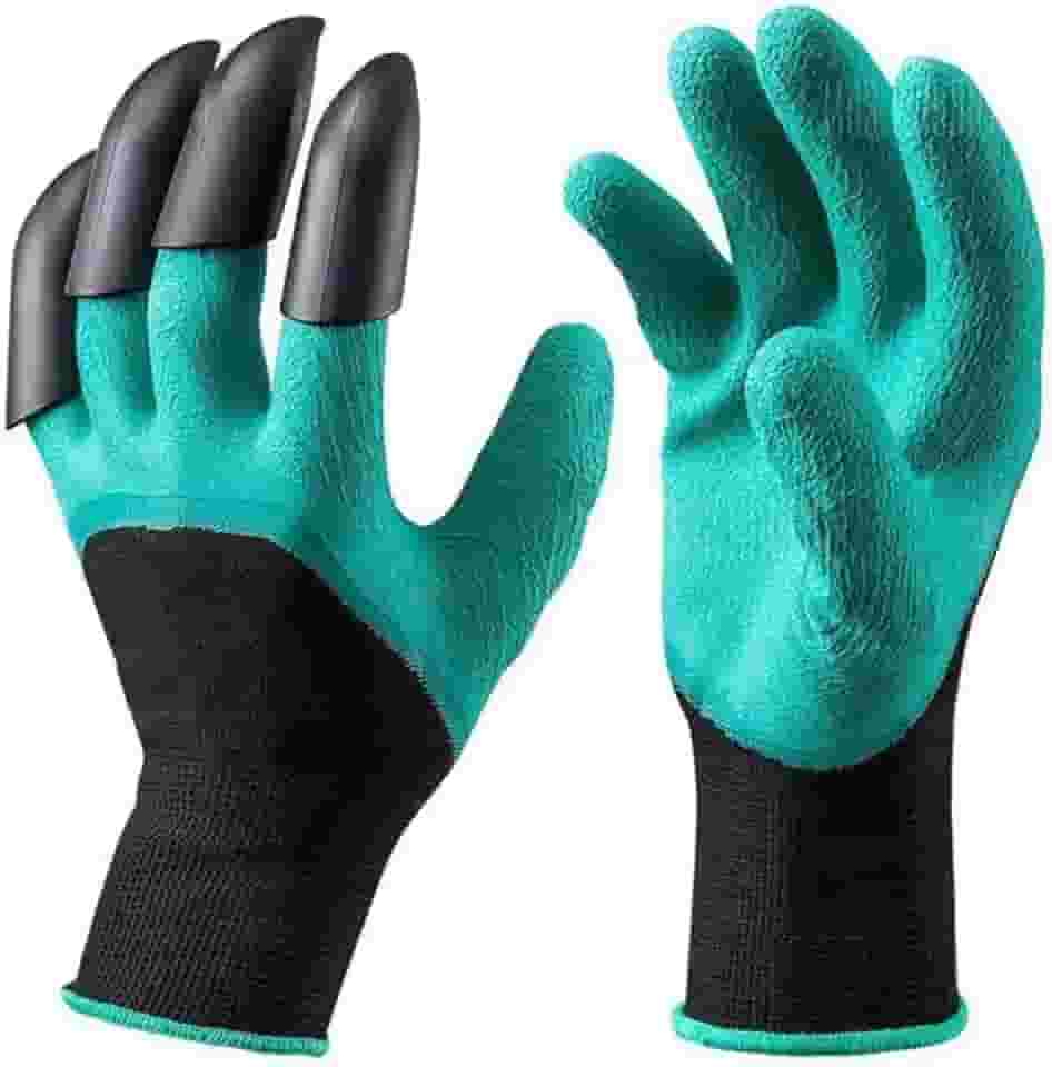 Luva Para Jardinagem Com Garras Cavar Jardim Planta Protetora Par