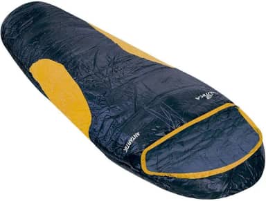 ntk, Saco de Dormir Tipo Sarcófago Antartik, com Faixa de Temperatura entre -7°C à 3°C, com Capuz Curvo e Bolsa de Compactadora, Preto com Laranja