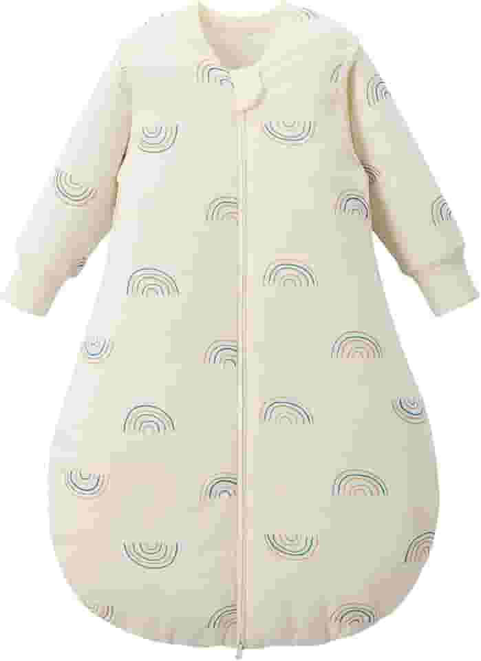 Duomiaomiao Saco de dormir para bebês 100% algodão orgânico, leve, respirável, confortável, saco de dormir infantil