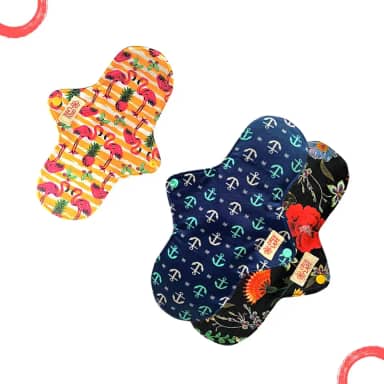 Kit Absorventes ecológicos reutilizável 2 noturno 1 normal Circulare