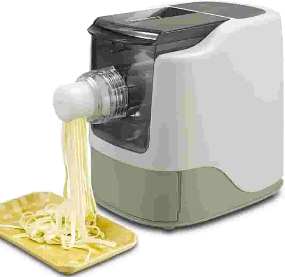 JOPESA Máquina elétrica para fazer macarrão de espaguete doméstico pequeno para casa mini máquina de macarrão extrusora de macarrão 260 W utensílios de cozinha com 13 moldes de macarrão, economiza tempo e esforço e é amigável para iniciantes/1955