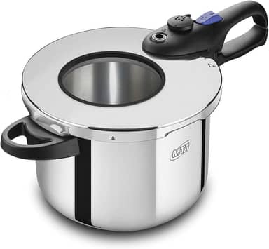 Panela de Pressão Inox 6 Litros Profissional com Visor de Vidro MTA - Fogão Indução