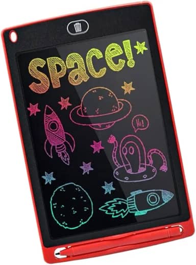 Lousa Mágica Infantil Digital 8,5' Polegadas LCD Branco Preto Azul Verde Vermelho Rosa Mais Caneta De Desenho Tablet Escrever E Desenhar Para Crianças PREMIUM ONYK (VERMELHO)