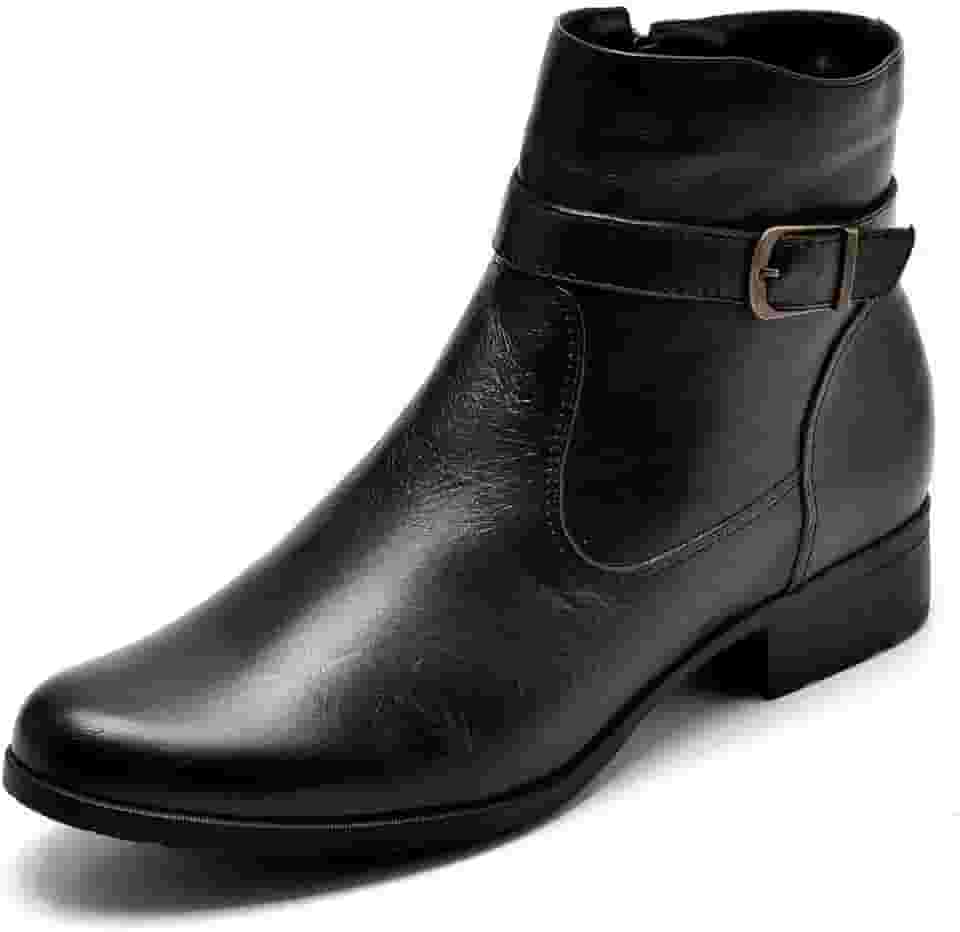 Bota Botina Feminina Em Couro Country Cano Curto JNA Shoes