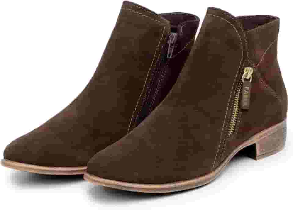 Bota Feminina Chelsea Botinha Cano Curto 100% Em Camurça Legítimo