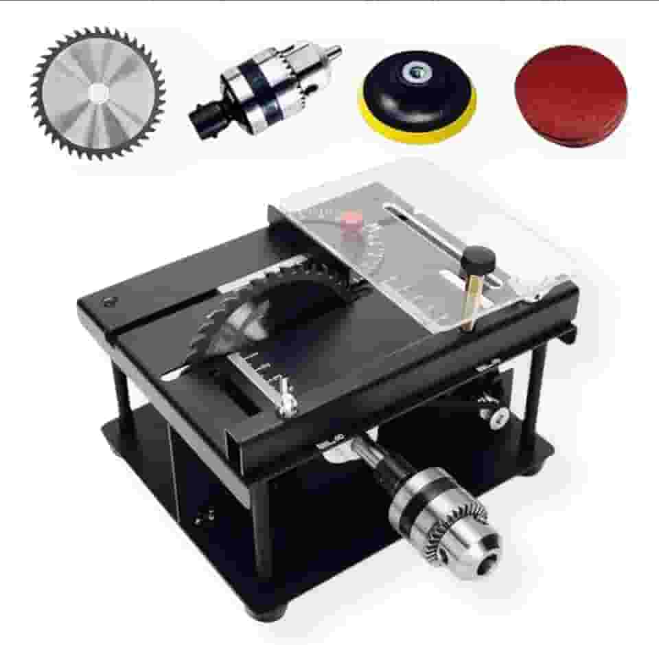 Mini Serra Bancada Hobby Multifuncional Turbo + Acessórios