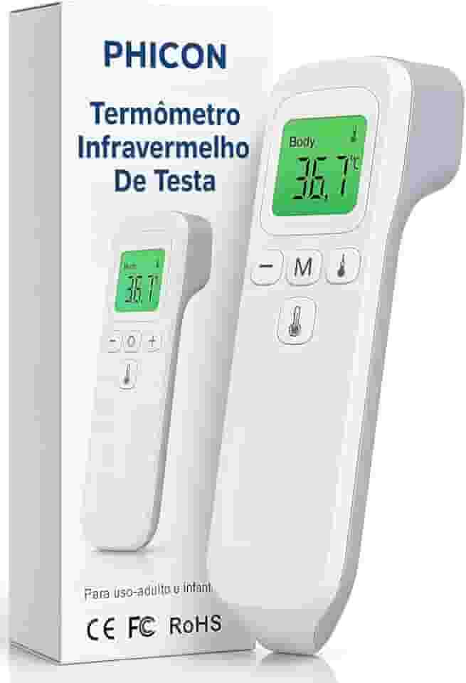Termometro Bebe Digital De Testa Infravermelho Portátil - Sem Contato Medição Precisa Com Memória E Alarme De Alta Temperatura