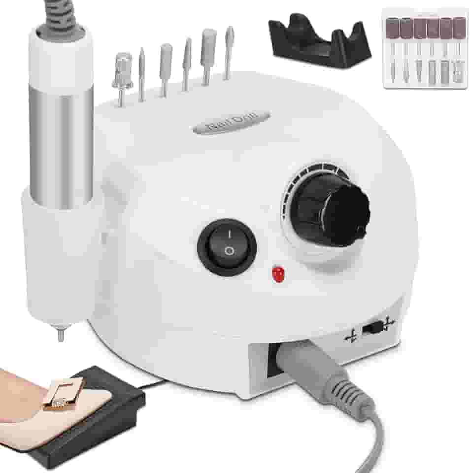 127 V Motor de Unha, Lixa de Unha Eletrica, 127V, Lixa Eletrica para Unhas, Lixadeira de Unha, Motor Porquinho, Lixadeira Motor Elétrica Unha Profissional com Pedal para Unhas Nail Drill Profissional