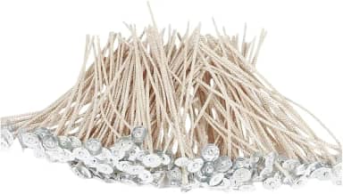Pavio Eco de Algodão Cru 20cm 2,5mm para Velas Artesanais Kit 100 Unidades Natural