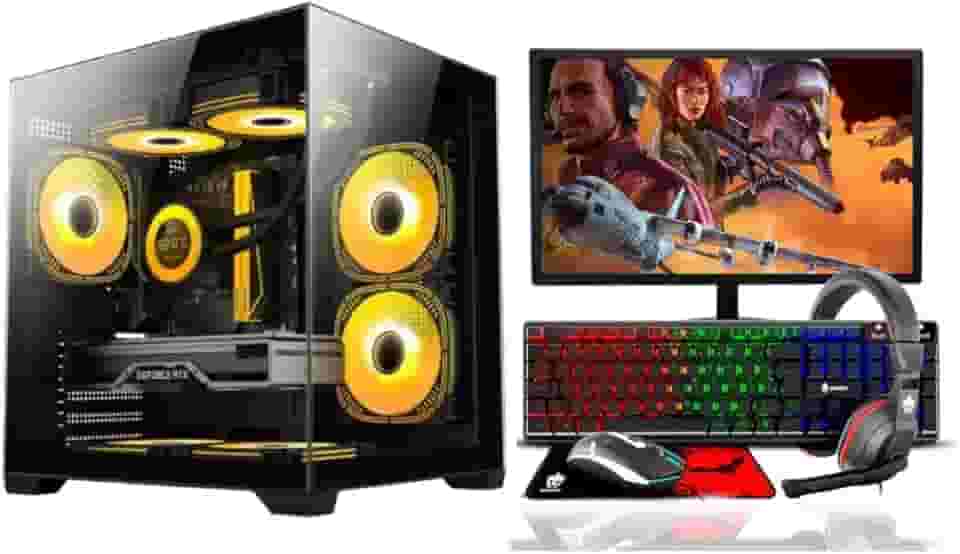 PC Gamer Completo Alligator Shop Intel i7 3770, GeForce RTX 3050, Memoria 16GB DDR3, SSD 480GB, Monitor 20 Polegadas