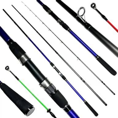 VARA PARA MOLINETE PESCA PRAIA CMIK 4.2M EM CARBONO - 20-60LB - 4 PARTES - 2 PONTEIRAS