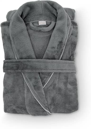 Roupão Banho Flannel Golden Adulto Unissex Toque Macio Microfibra Appel Home