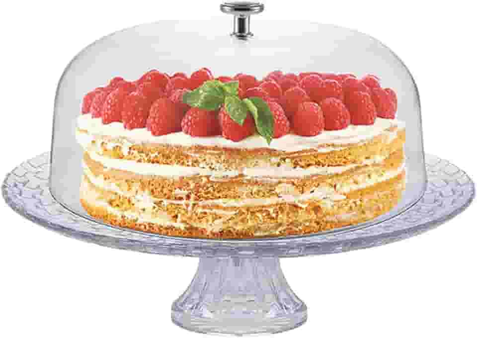 Ruvolo Boleira Multiuso, Boleira de Vidro com Tampa e Pé de Vidro Home Special