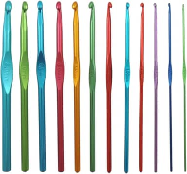 Kit 12 Agulhas De Crochê Alumínio OT20-173