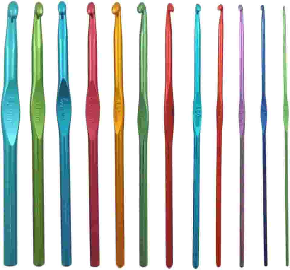 Kit 12 Agulhas De Crochê Alumínio OT20-173