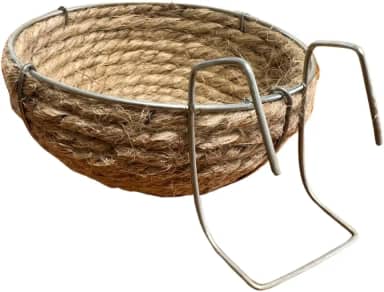 Ninho de corda para aves, ideal para gaiolas. Conforto e segurança para seus pássaros!