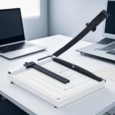 Guilhotina A4 Profissional Em Metal Cortador Manual De Papel Protetor de Segurança e Bloqueio de Lâmina Aparador de Papel Guilhotina para Serviços Gráficos Capacidade para 12 Folhas