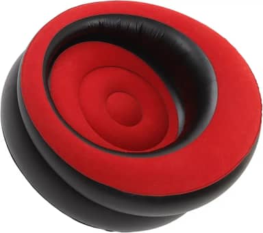 Sofá de ar reunido Cadeira inflável simples Sofá ultra macio Cadeira de saco de feijão, sofá inflável para sala de estar, quarto, sala de leitura, escritório, varanda, conjuntos de futon de viagem (vermelho)