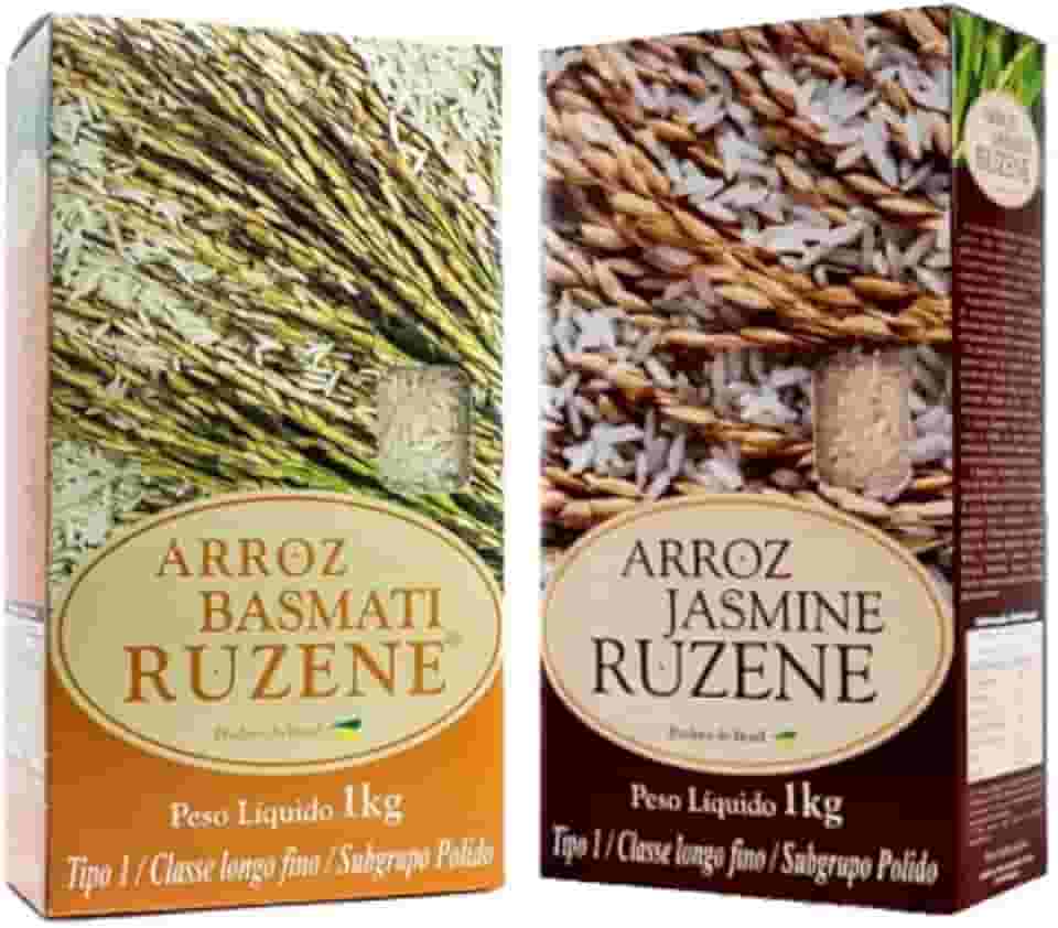 Kit 2 Arroz Premium Ruzene: Basmati, Jasmine