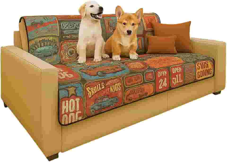 Protetor De Sofá Pet Para Cães E Gatos. Contra Pelos E Líquidos 1,50 x 1,40 Jacquard (Vintage)