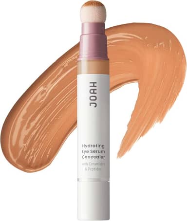 JOAH Corretivo e soro perfeitos para a pele sob os olhos, maquiagem coreana, corretivo hidratante sob os olhos para olheiras e inchaço, soro peptídeo com cobertura média
